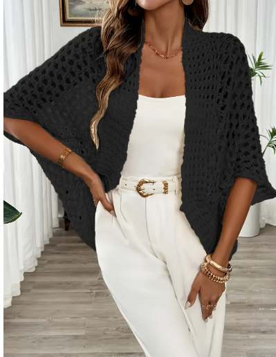 Batwing Sleeve Sweater Cape