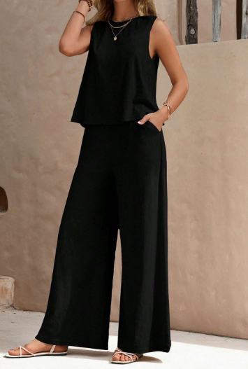 Trendy Two Piece Sleeveless Set