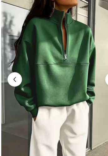 Casual Half Zip Lapel Sweatshirt