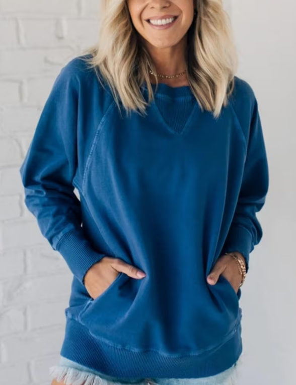 Soft Pullover Top with Pockets