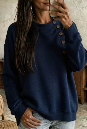 Semi High neck Button Top
